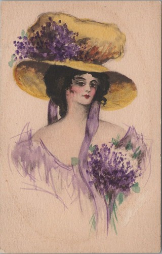 Postcard woman fancy - postcard,
