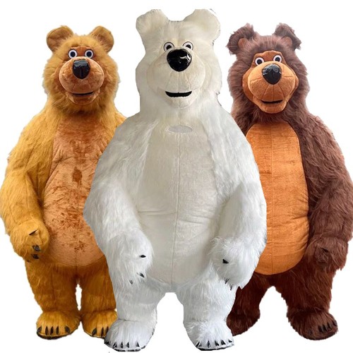 Giant brown bear inflatable - brown,