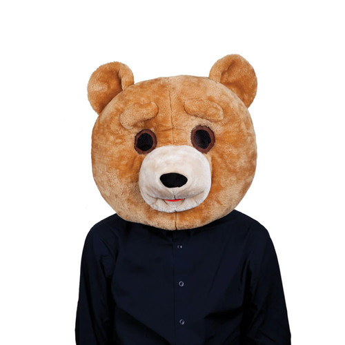 Giant teddy head mascot - head, funny