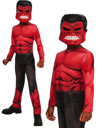 Red hulk costume mask - red,