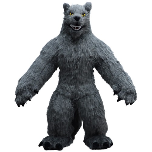 Giant furry gray werewolf - giant,