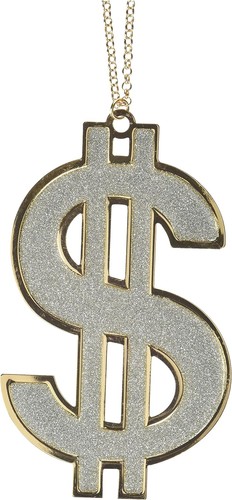 Giant dollar sign necklace - dollar,